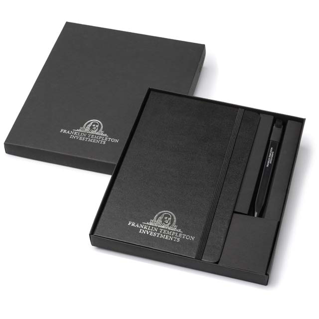 Moleskine Classic Large Notebook & Go Pen Set (Black) Qatar Gifts